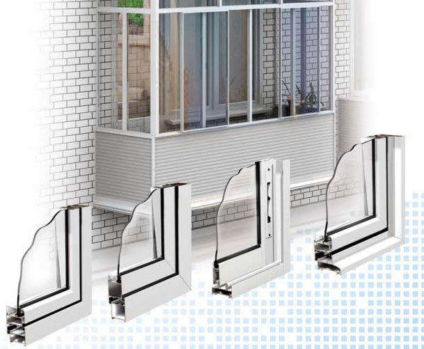 Остекление балконов холодным алюминиевым профилем Фрязино