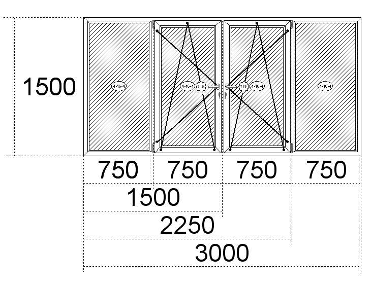 Стандартные окна ПВХ: размеры - высота и ширина Фрязино